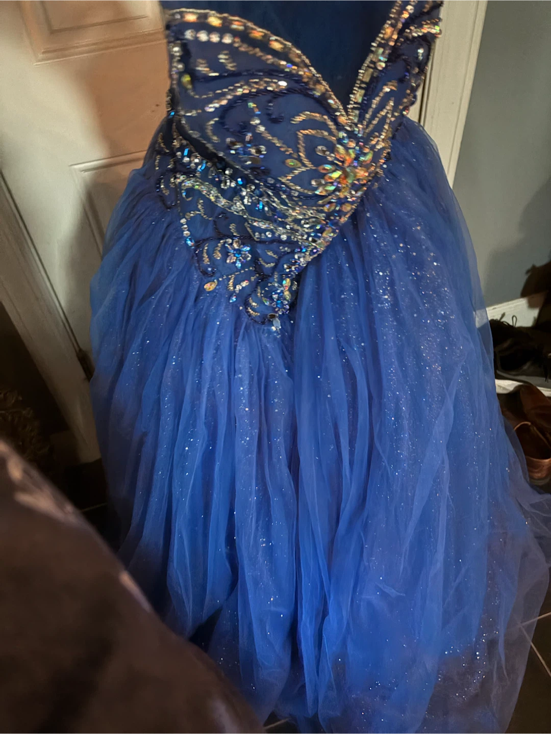 Blue Formal Gown with Rhinestone Embellishments - photo 5