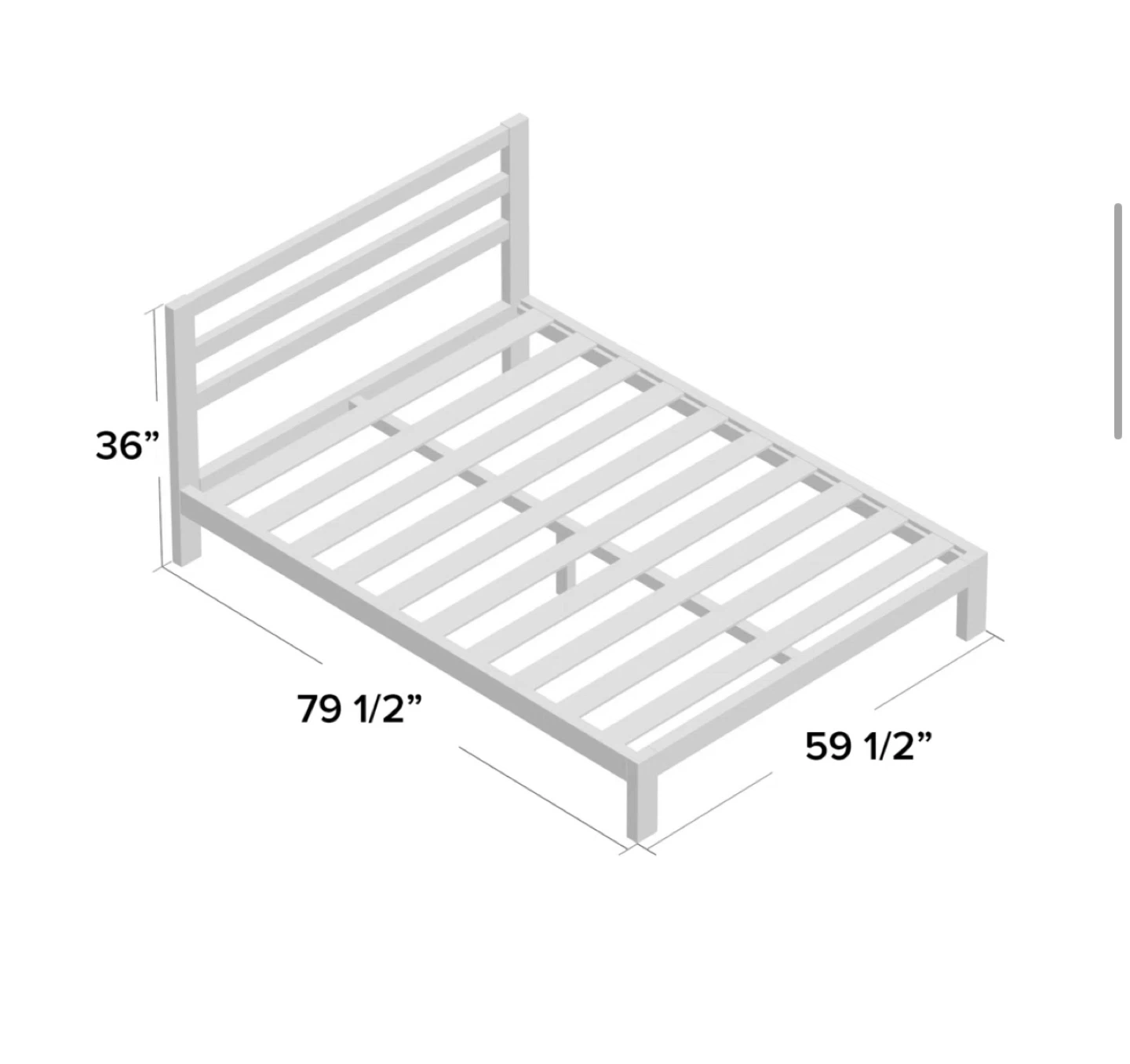 Queen Bed Frame + Memory Foam Mattress – Excellent Condition - photo 2