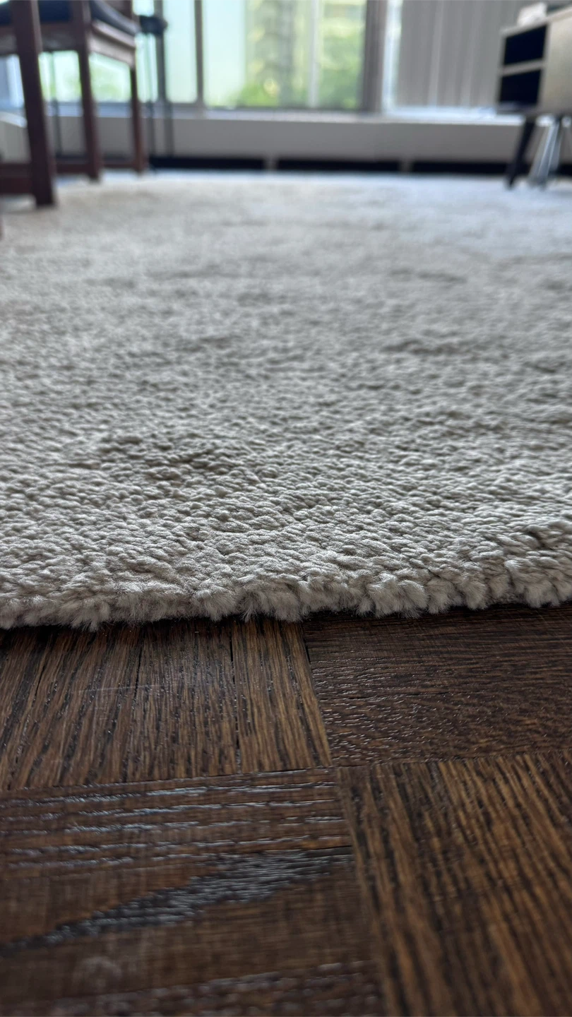 Off-White Low-Pile Area Rug (200 × 300 cm) – Excellent Condition