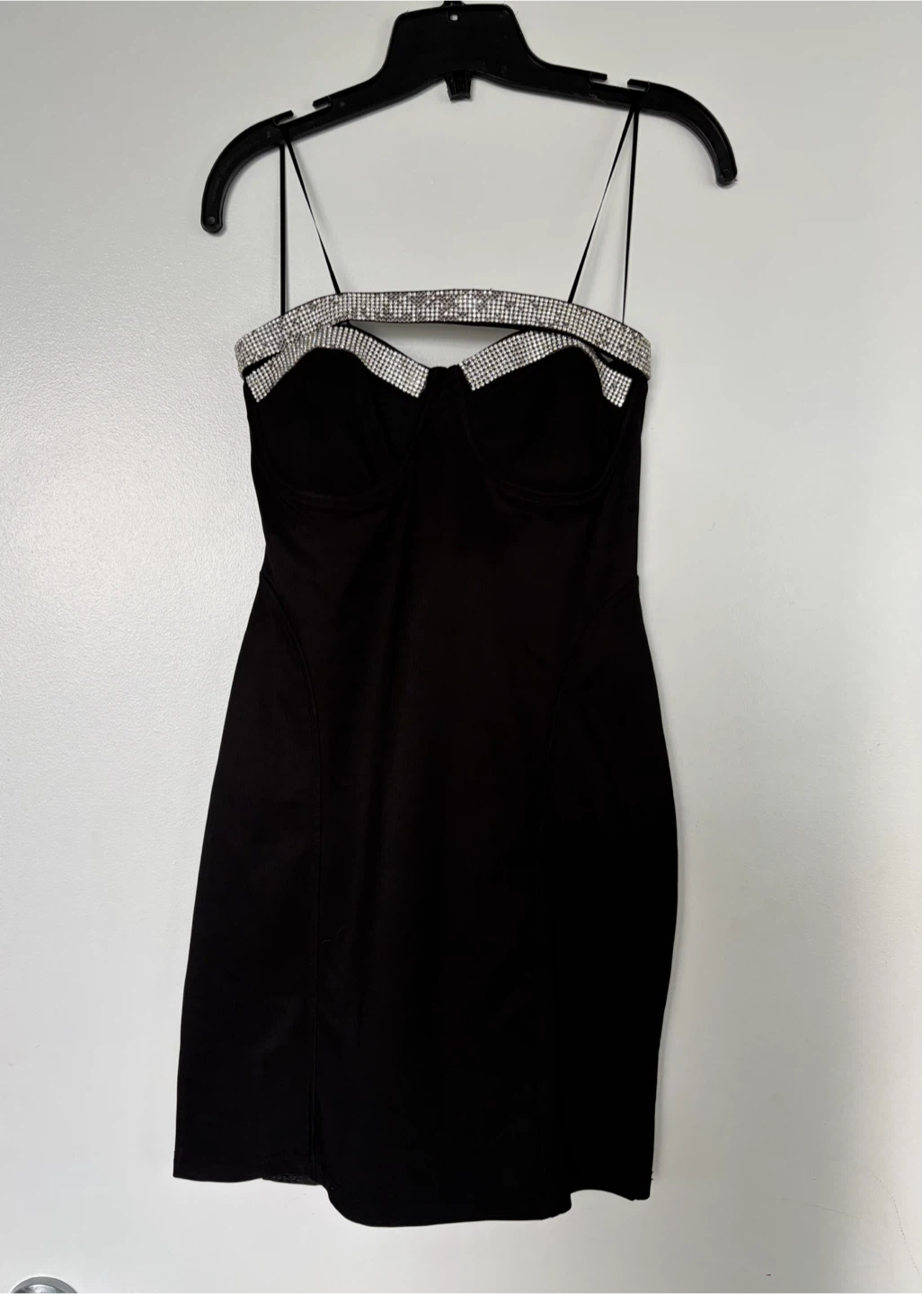 New with tag Black Sparkly Strap Mini Dress