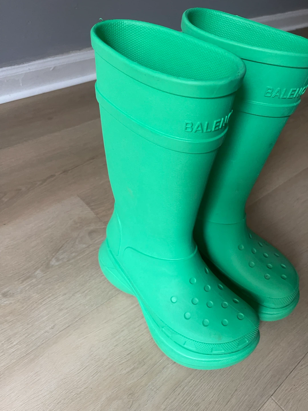 Balenciaga Green Rain Boots