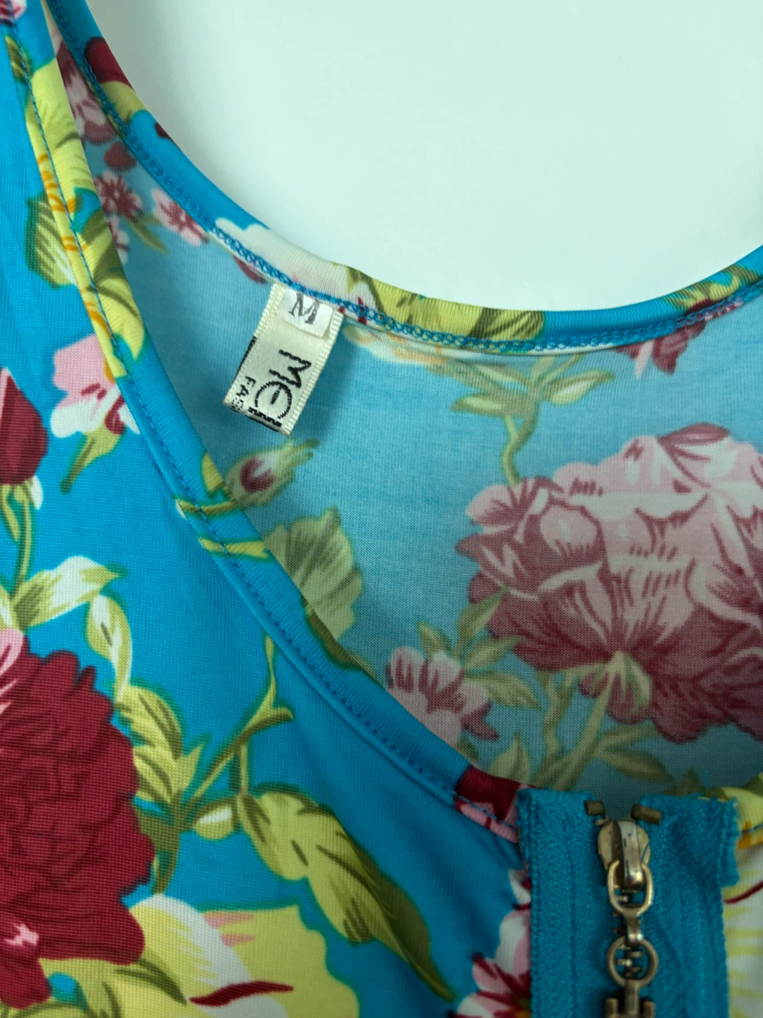 Floral Zipper Dress - Size Medium - photo 2