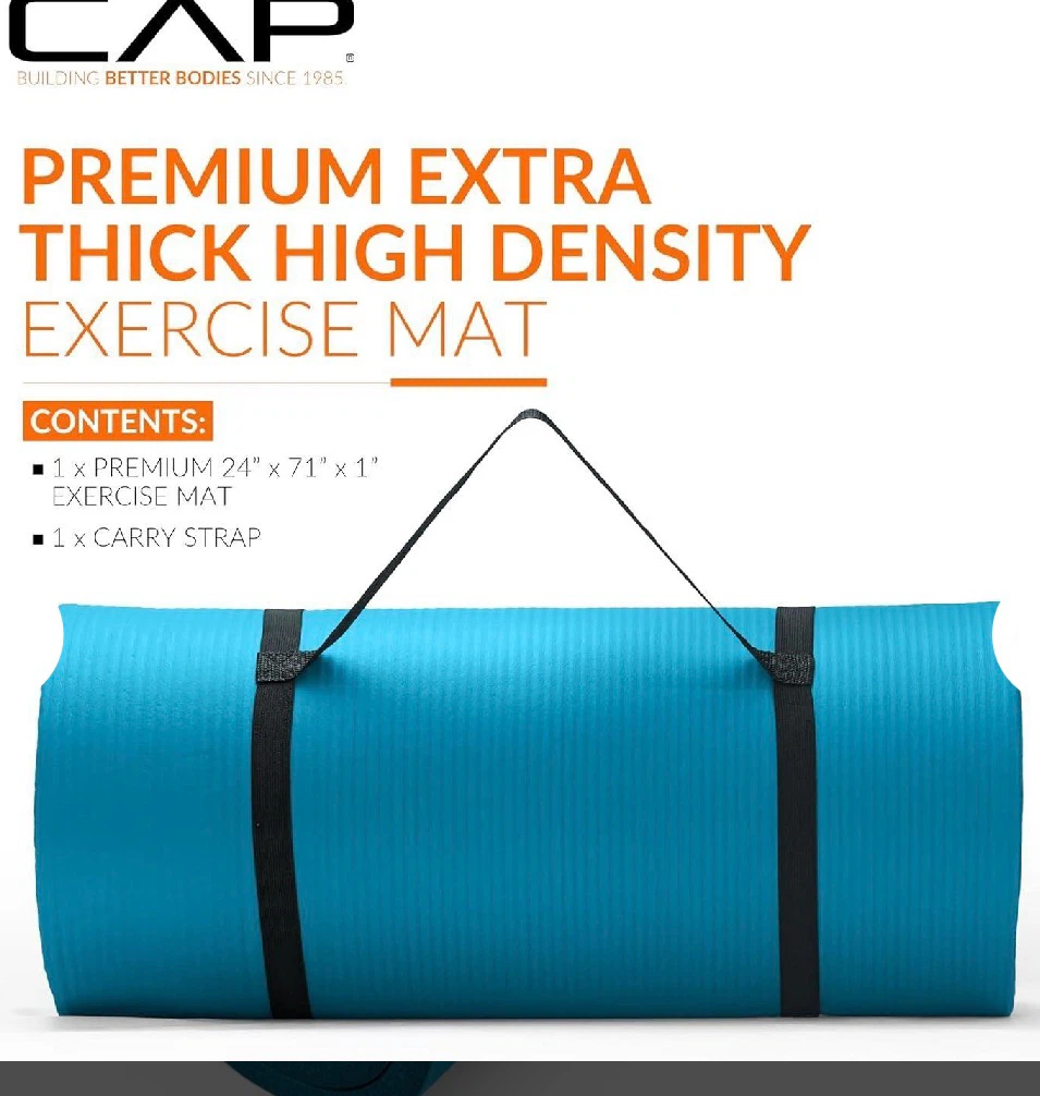 CAP Premium Extra Thick Exercise Mat - Teal - photo 2
