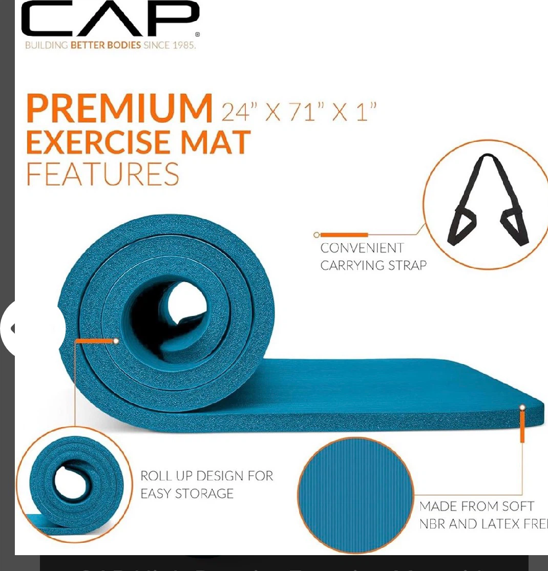 CAP Premium Extra Thick Exercise Mat - Teal - photo 3