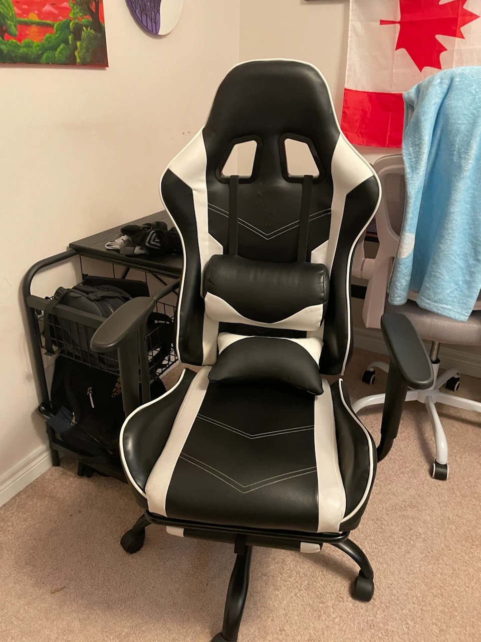Black and White Gaming Chair