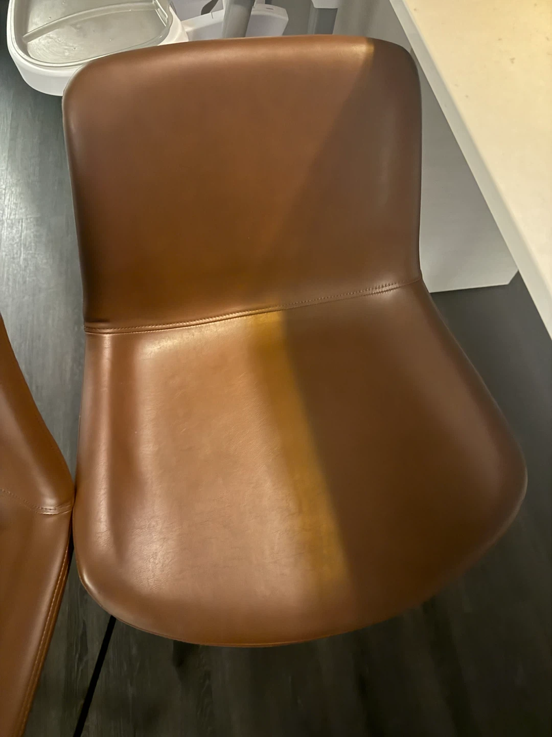 Leather bar stools x2 - photo 4
