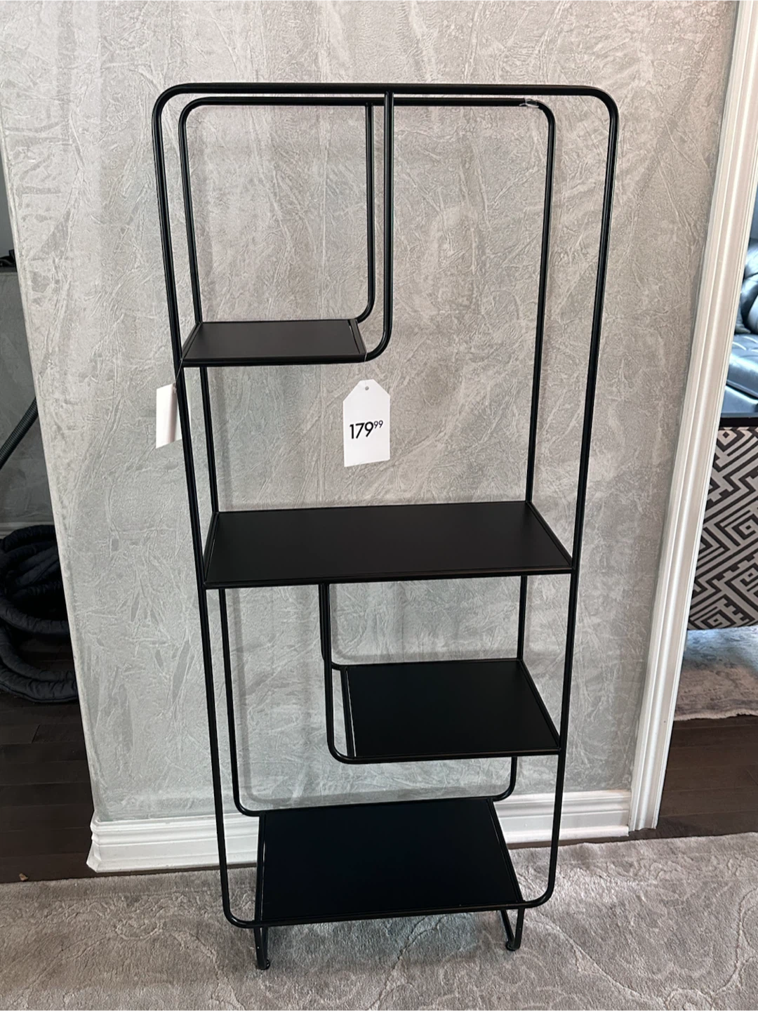 Black Metal Display Shelf Unit