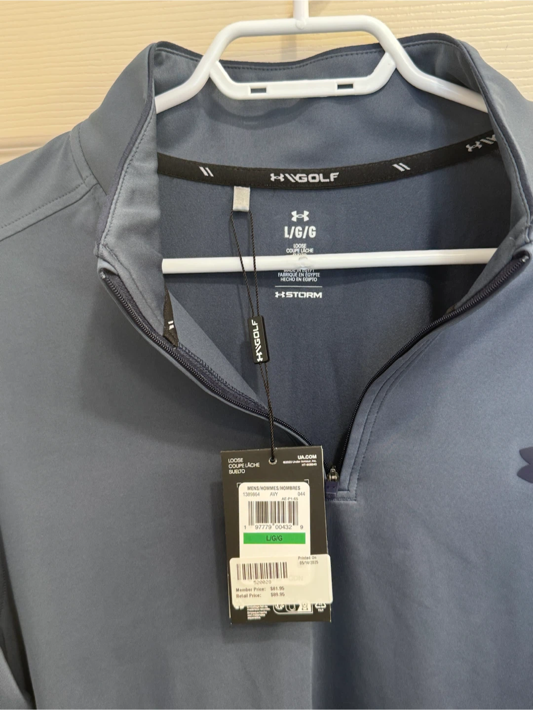 Under Armour Golf 1/2 Zip Pullover - Grey - L/G - photo 2