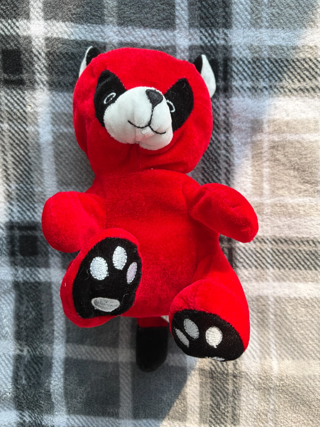 Red Raccoon Plush Toy