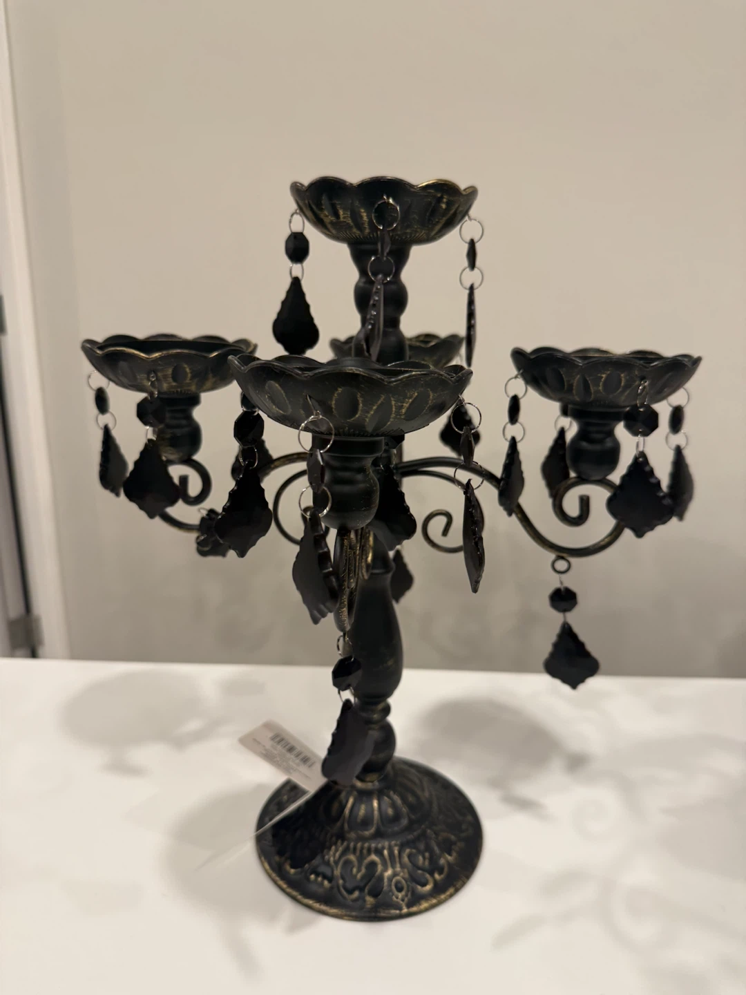 Halloween Black Candelabra with Dangles - photo 2