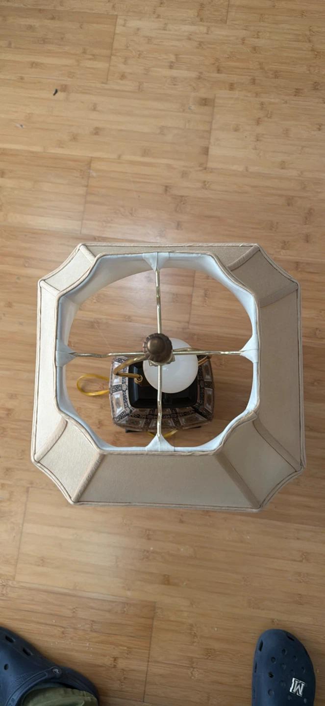 Decorative Table Lamp with Ornate Base