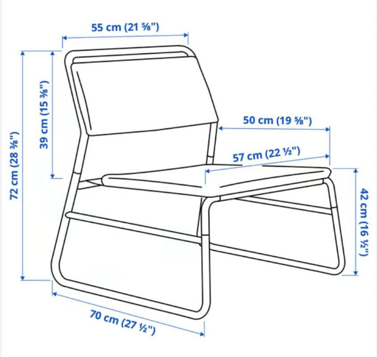 Modern Lounge Chair - Light Grey Fabric IKEA Linneback - photo 4