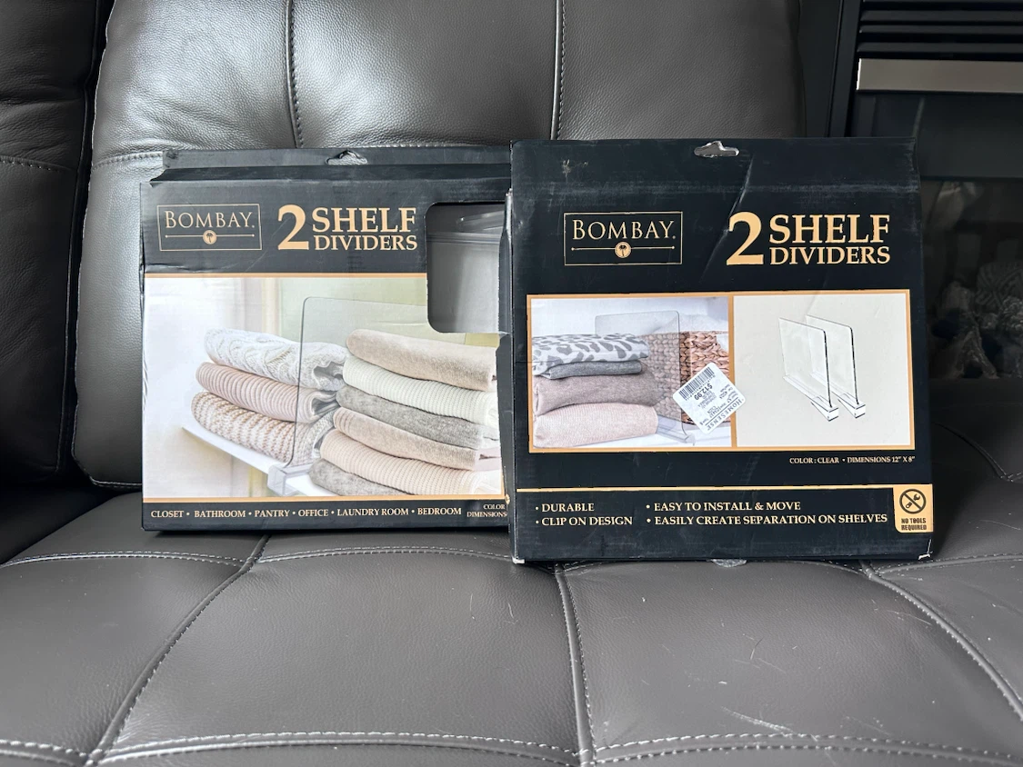Bombay 2 Shelf Dividers (Clear)
