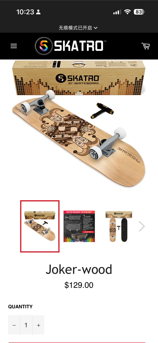 Skatro Joker-wood 31" Skateboard