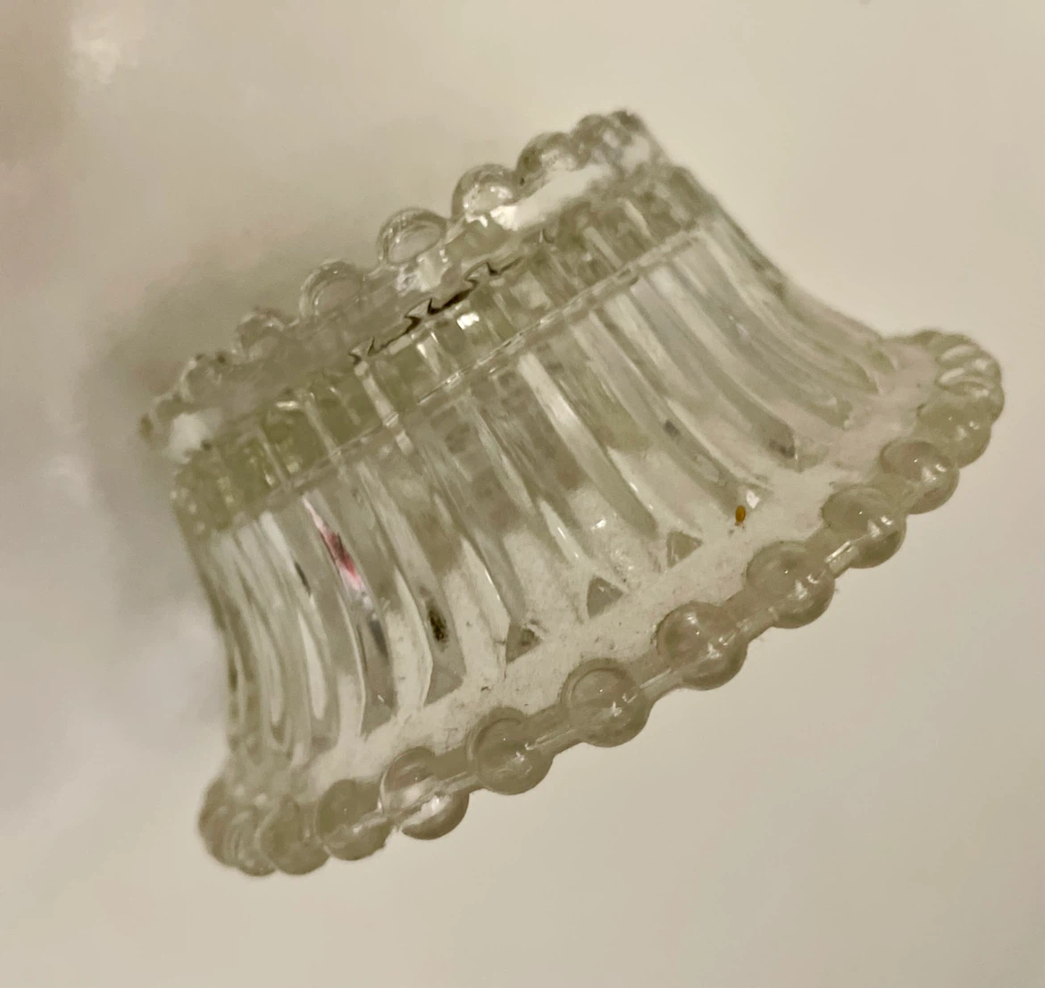 VINTAGE CUT GLASS CANDLE HOLDER