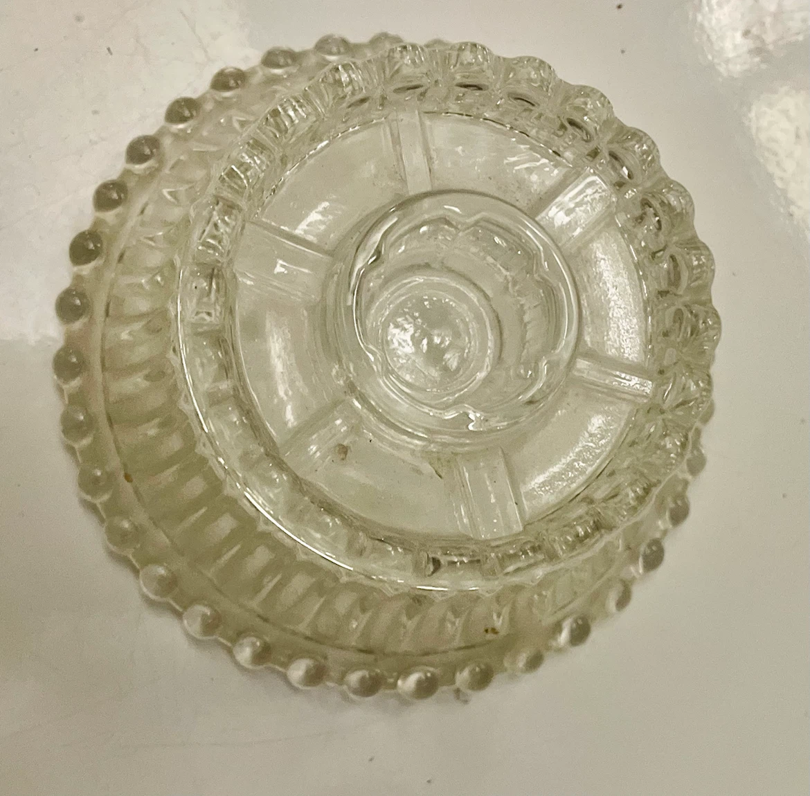VINTAGE CUT GLASS CANDLE HOLDER - photo 2
