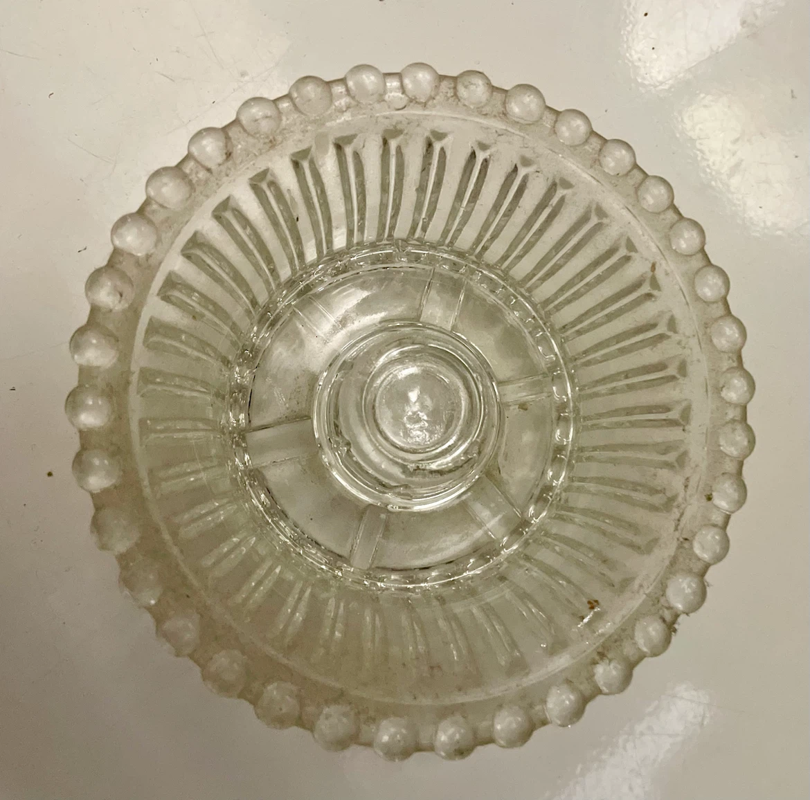 VINTAGE CUT GLASS CANDLE HOLDER - photo 3