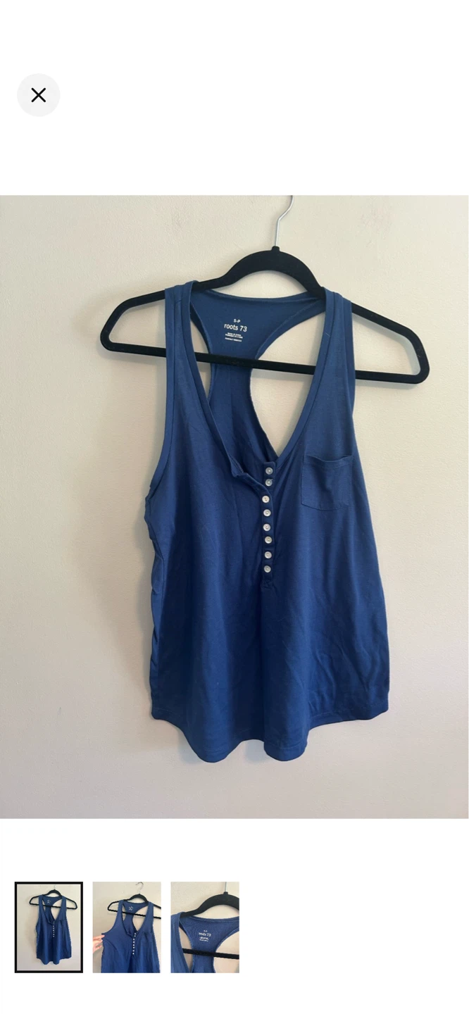 Roots 73 Blue Tank Top - Size S/P