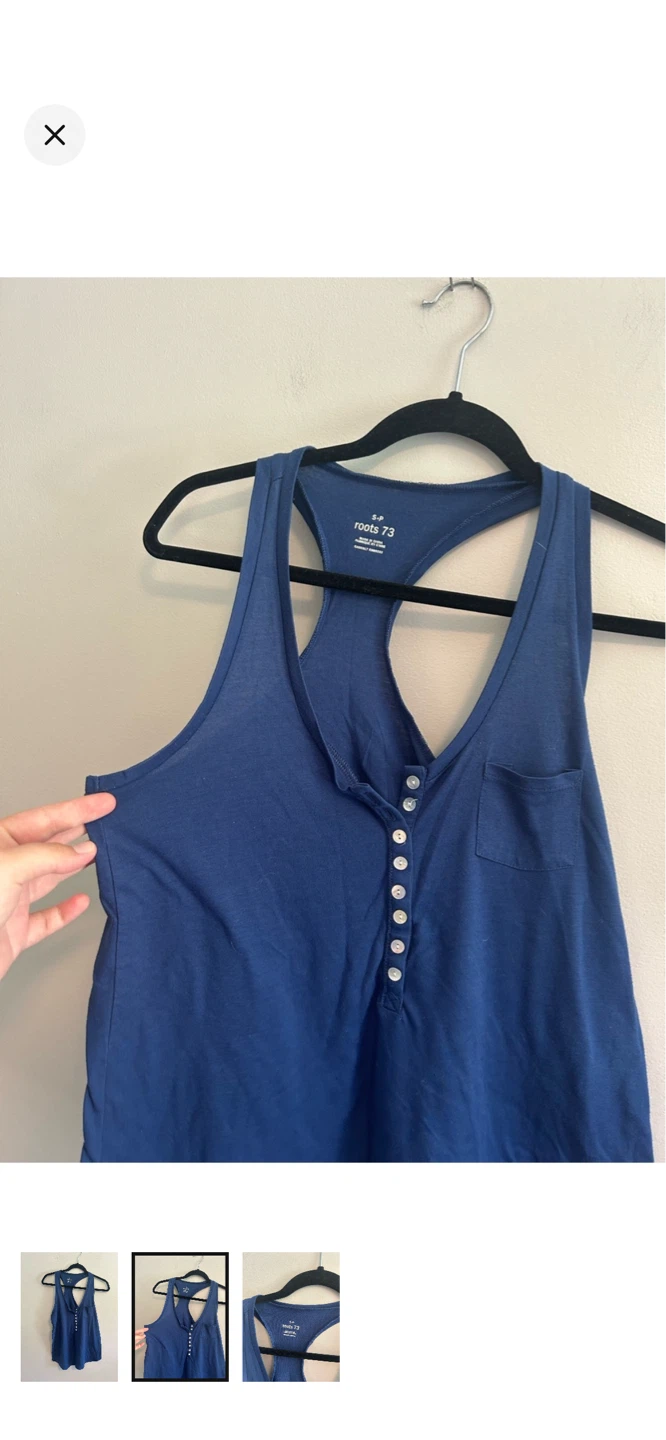 Roots 73 Blue Tank Top - Size S/P - photo 2