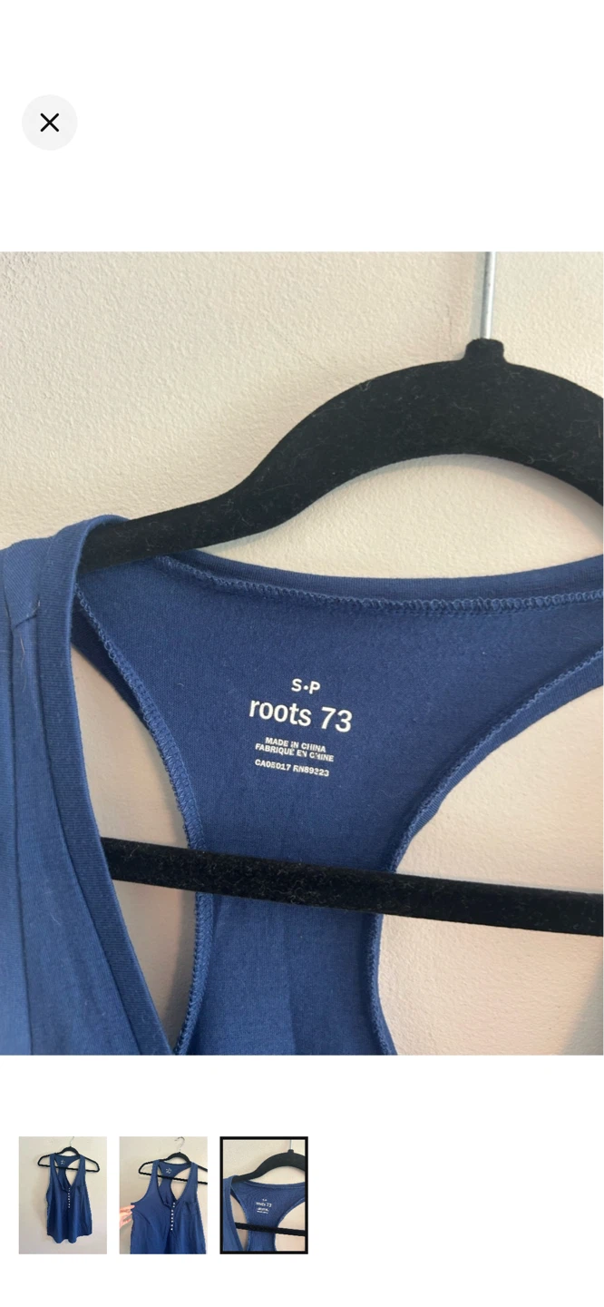 Roots 73 Blue Tank Top - Size S/P - photo 3