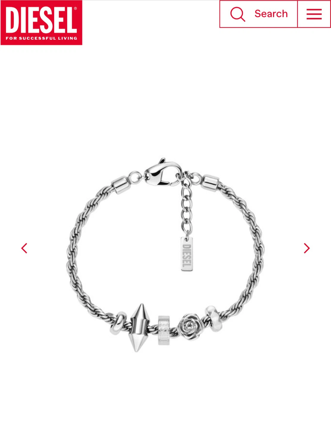 Diesel Stainless Steel Charm Bracelet - photo 4