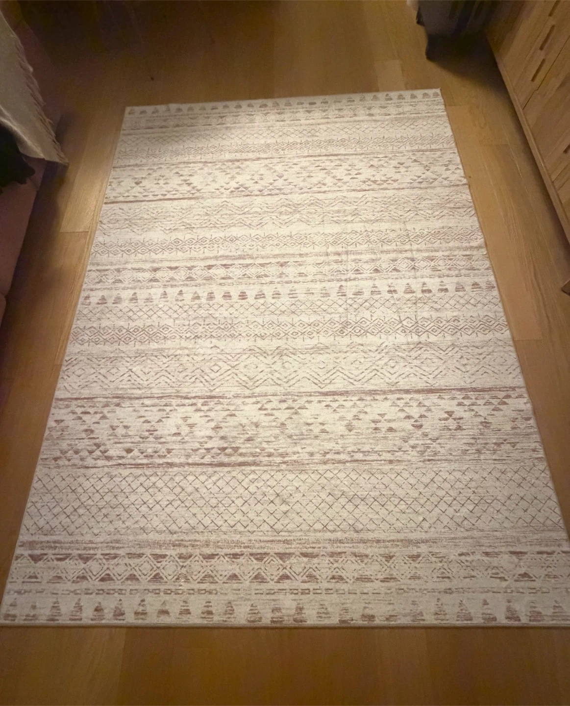 VUNATE 5x7 Area Rug - Washable Boho Pink Accent Rug