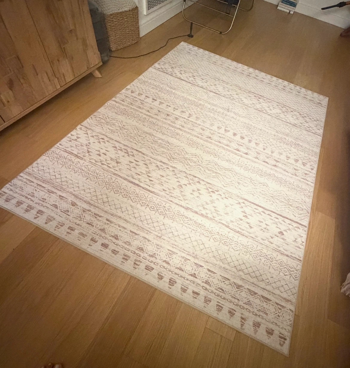 VUNATE 5x7 Area Rug - Washable Boho Pink Accent Rug - photo 3