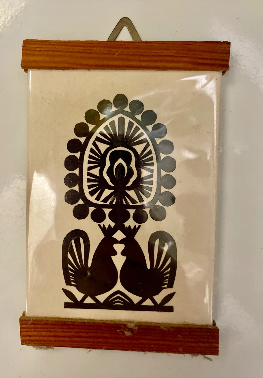 Decorative Wall Hanging with Folk Art Design