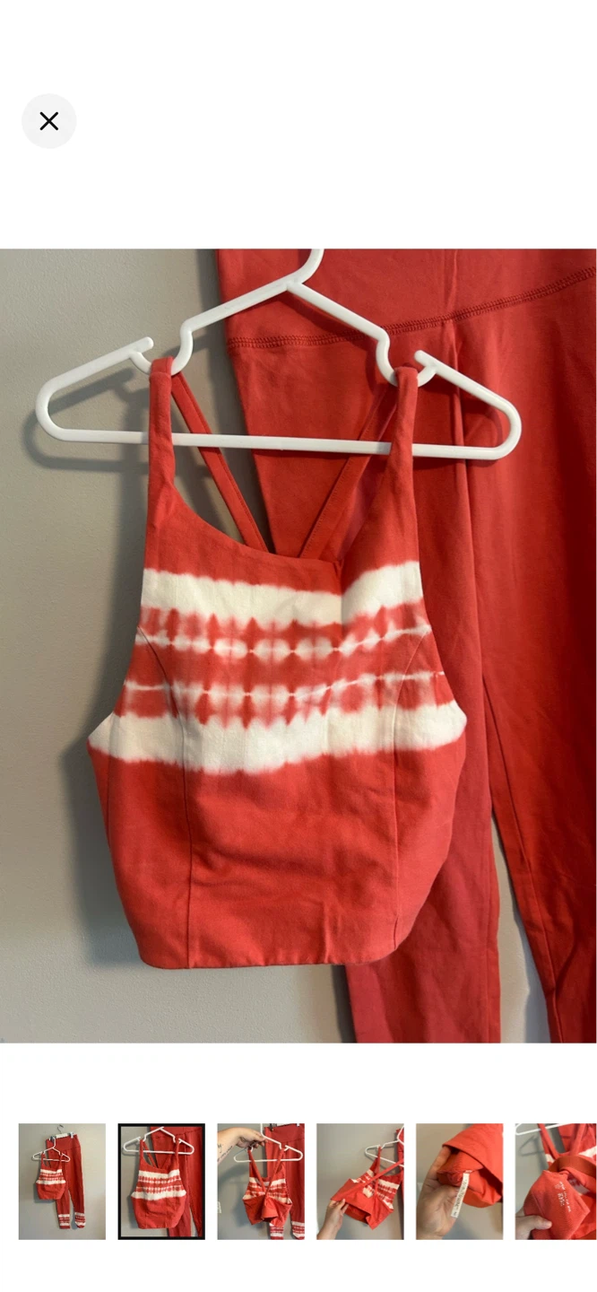Aerie Tie Dye Yoga Set Coral - photo 2