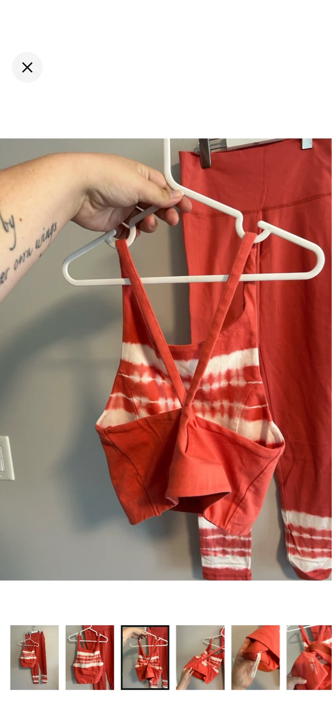 Aerie Tie Dye Yoga Set Coral - photo 3