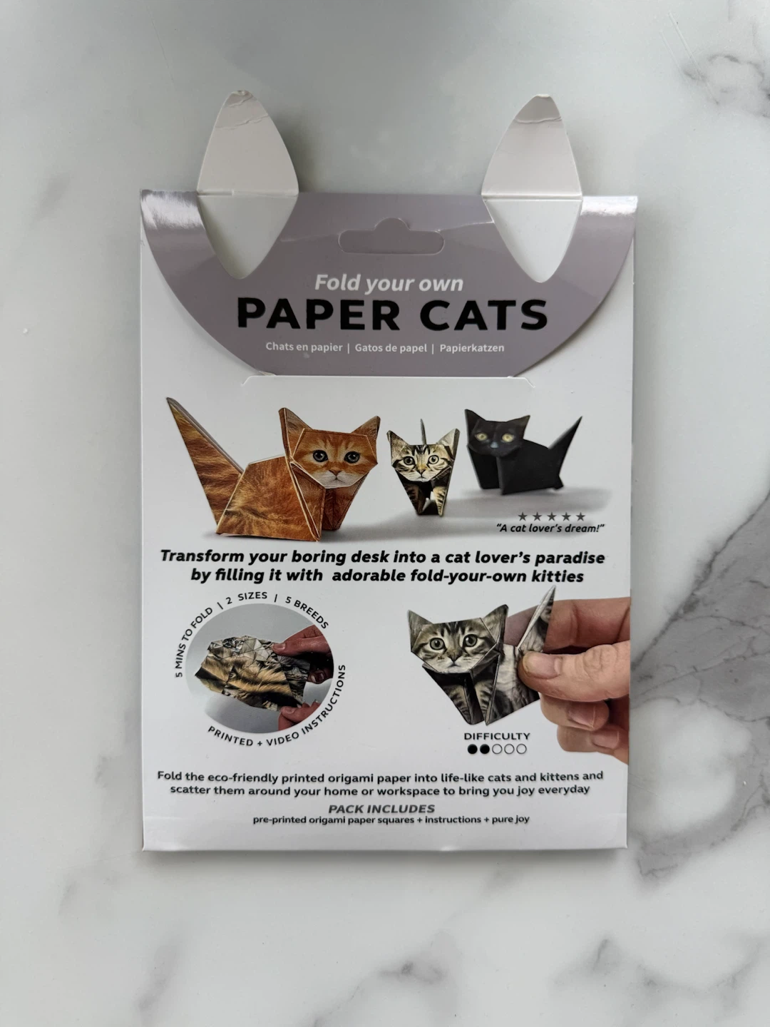 Fold your own Paper Cats Origami Kit - photo 2