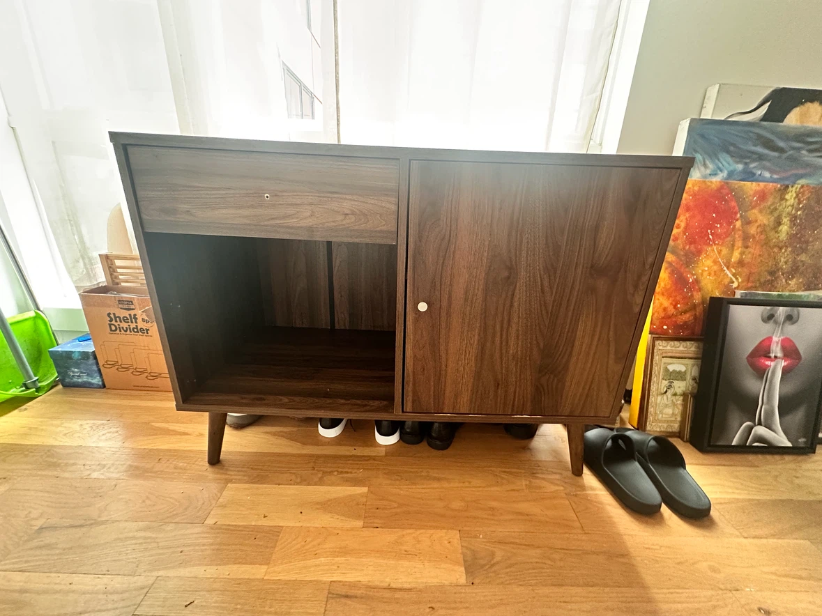 Mid-century Modern Walnut Console Table