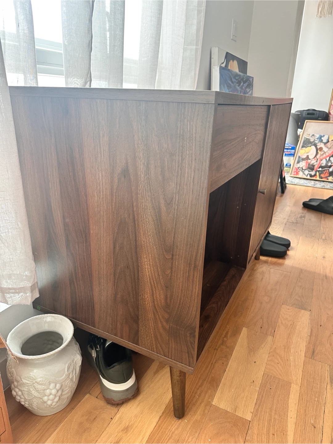 Mid-century Modern Walnut Console Table - photo 2