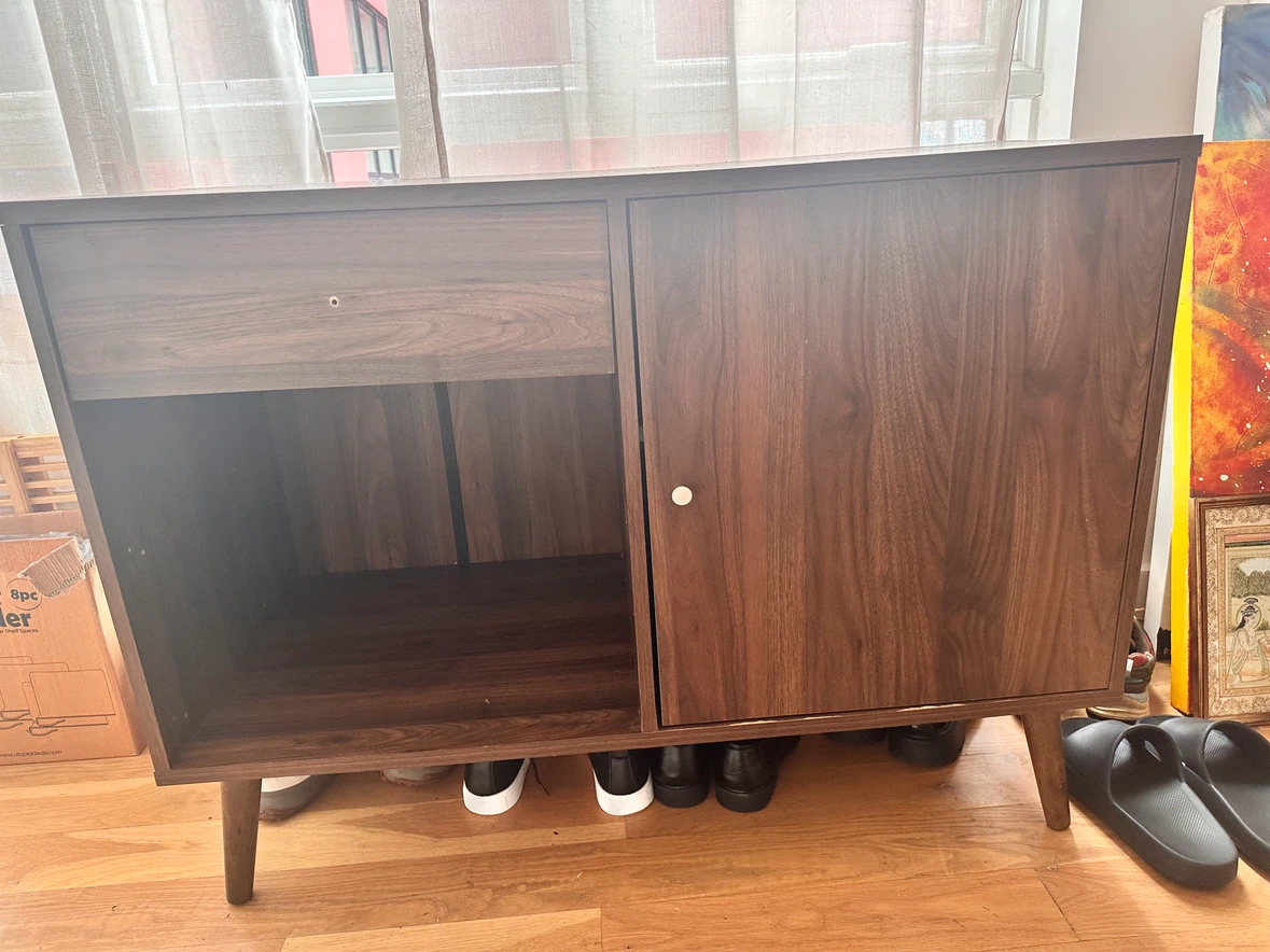 Mid-century Modern Walnut Console Table - photo 5