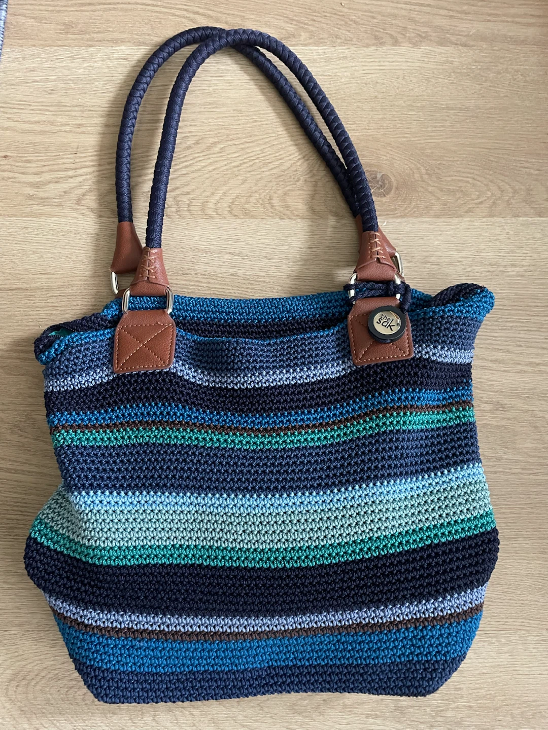 The Sak Crocheted Stripe Tote Bag