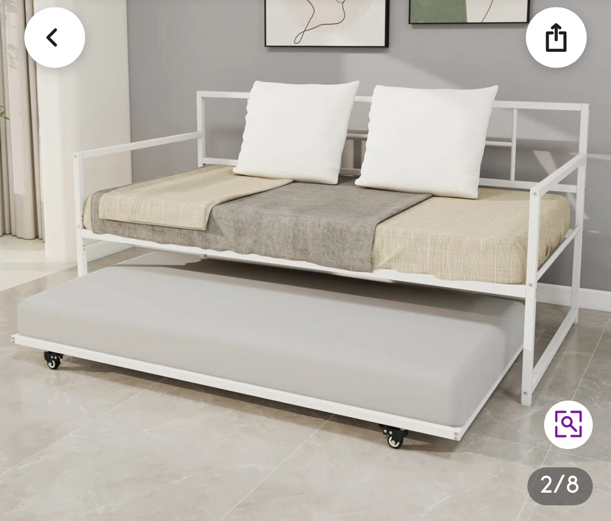 Ebern Designs White Daybed with Trundle - photo 2