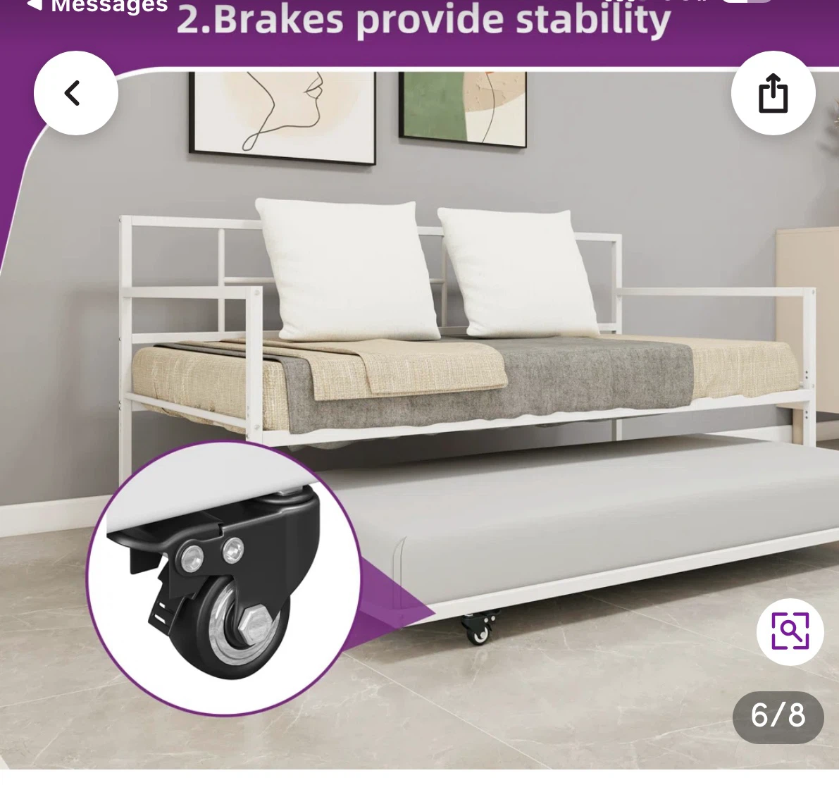 Ebern Designs White Daybed with Trundle - photo 4