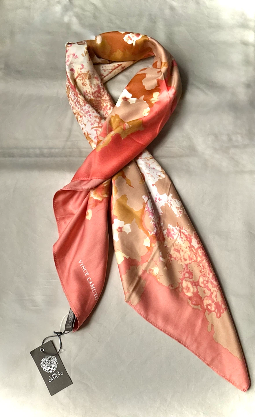 Vince Camuto Floral Print Silk Scarf