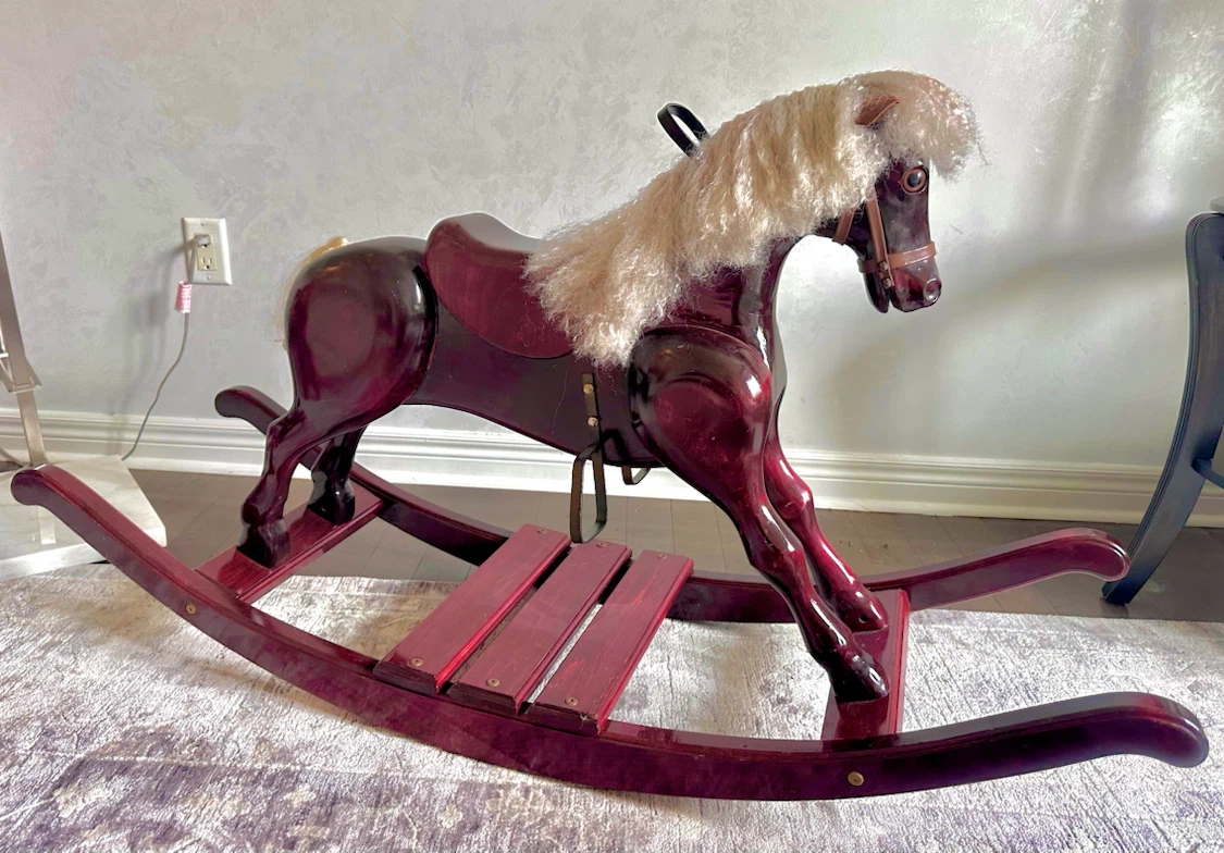 Vintage Solid Wooden Rocking Horse