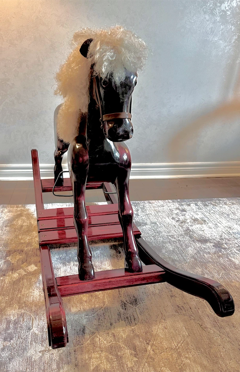 Vintage Solid Wooden Rocking Horse - photo 3