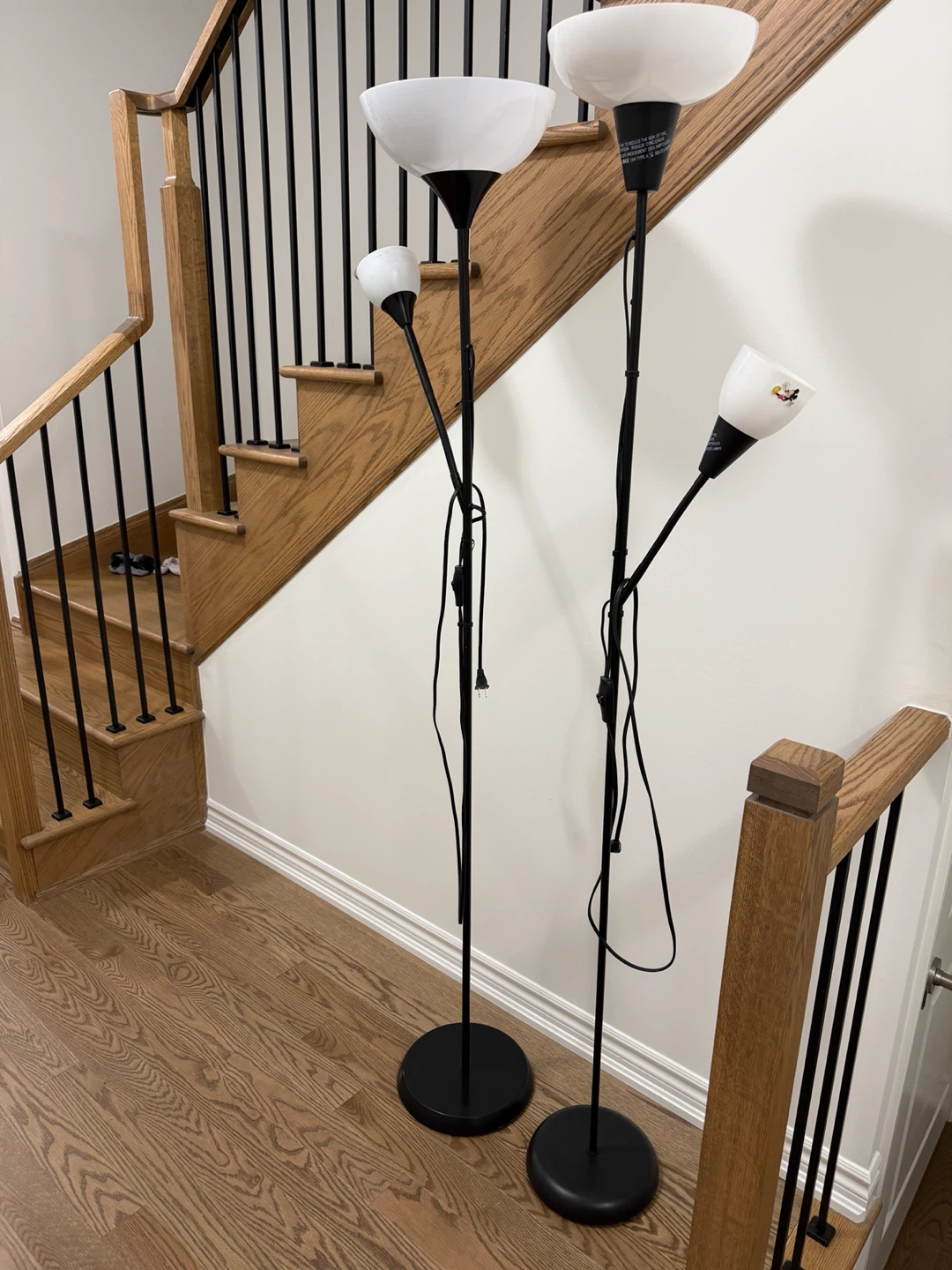 IKEA TÅGARP Black Floor Lamp with Adjustable Reading Light