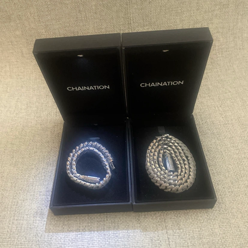 Chaînes et bracelet Chaînation plaqué or/argent