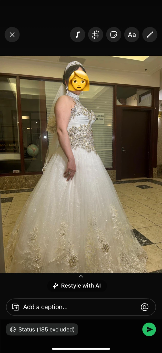 Wedding dress with it’s crown - photo 2