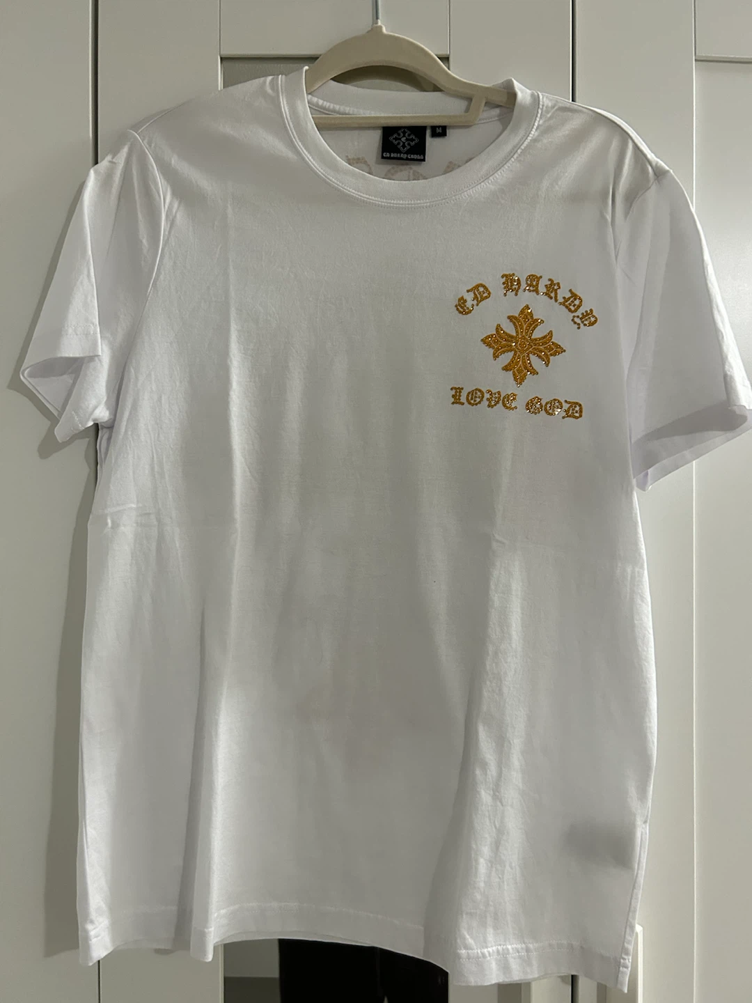 Ed Hardy White Cotton T-Shirt Size Medium