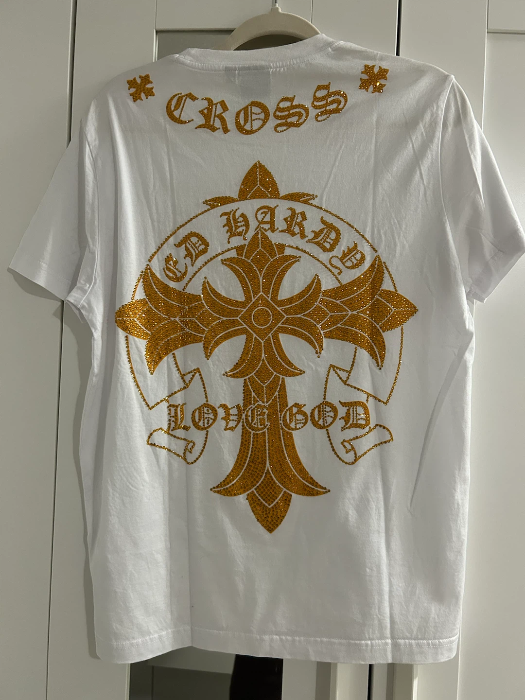 Ed Hardy White Cotton T-Shirt Size Medium - photo 5