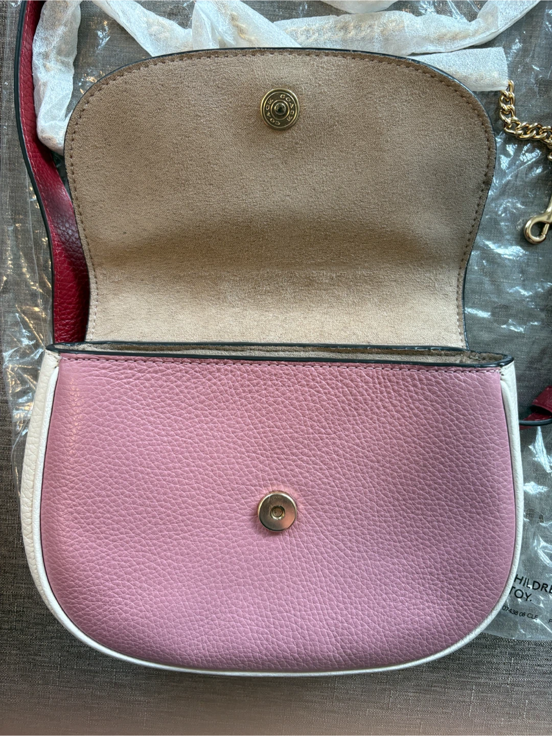 Coach Saddle Belt Bag in Colorblock Pink/Red/Multi - photo 2