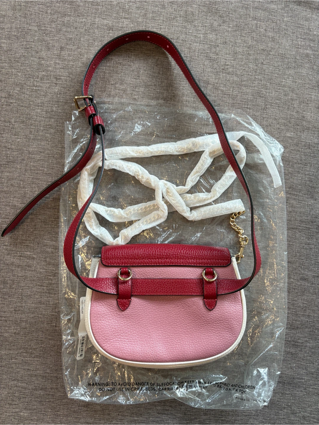 Coach Saddle Belt Bag in Colorblock Pink/Red/Multi - photo 4