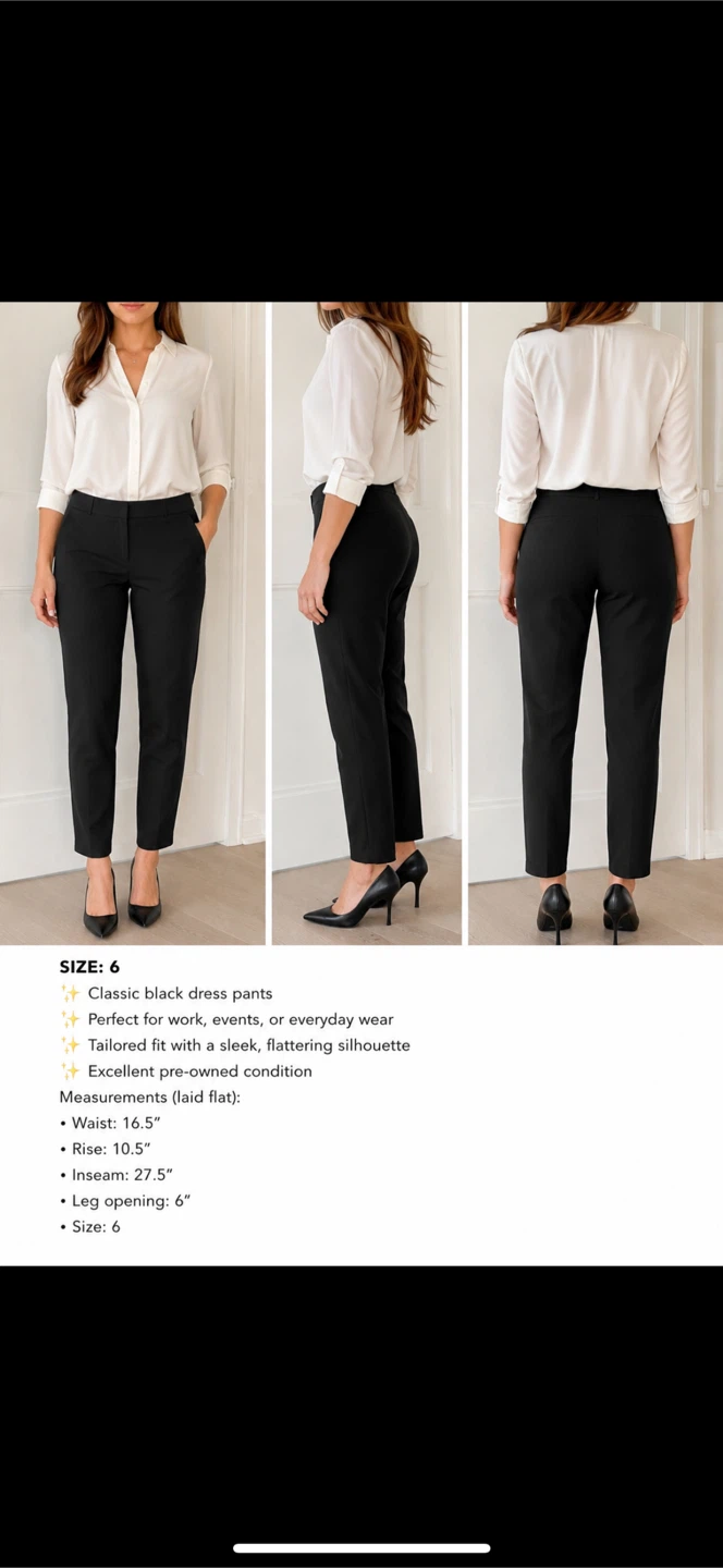 Club Monaco Black Pants Size 6