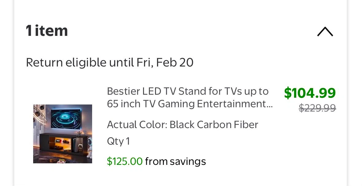 Bestier LED TV Stand for TVs up to 65 inches - photo 4