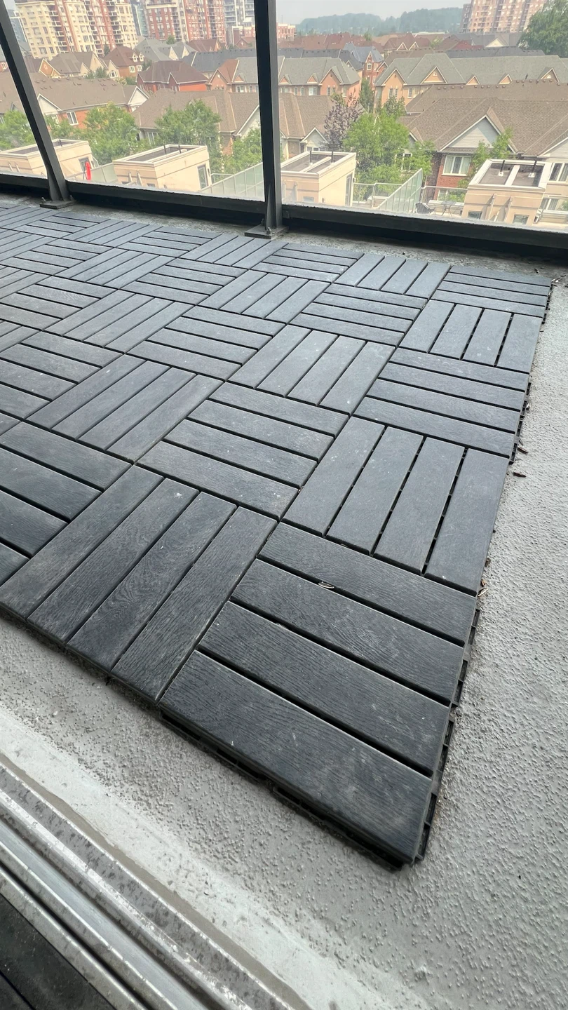 Deck Tiles - Dark Grey Interlocking Patio Flooring - photo 3